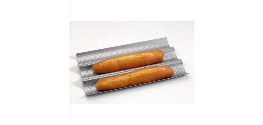 Moule 3 baguettes en acier Silver Top - 38 x 25 cm
