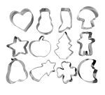 Lot de 12 découpoirs / Emporte-pièces Assortis sur cercle