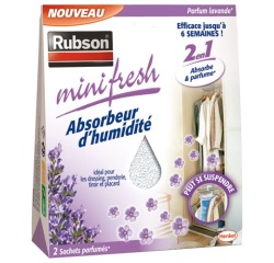 Absorbeur d'humidité - Minifresh - 2 en 1 - lavande - lot de 2 sachets
