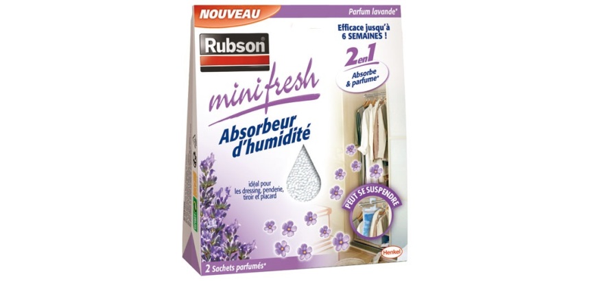 Absorbeur d'humidité - Minifresh - 2 en 1 - lavande - lot de 2 sachets