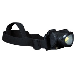 Lampe frontale - 140 lm - 2W - fonction stroboscope - IPX4 - noir