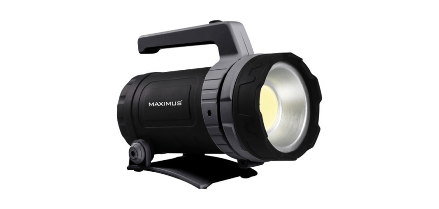 Lampe projecteur - 500 lm - 10W - rechargeable - noir/gris
