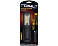 Lampe torche 240 lm - 3W - rechargeable - batterie externe - IP20 - noir