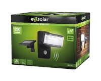 Applique murale - solaire - 250 lm - détecteur de mouvement - IP44 - noir