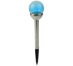 Borne solaire - multicolors -  2 lm - lot de 2 - IP44 - métal gris et verre