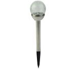 Borne solaire - multicolors -  2 lm - lot de 2 - IP44 - métal gris et verre