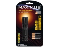 Lampe torche 350 lm - 5W - fonction stroboscope - IP44 - noir