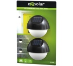 Applique murale -solaire - détecteur de pénombre - IP44 - lot de 2 - noir