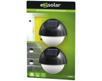 Applique murale -solaire - détecteur de pénombre - IP44 - lot de 2 - noir