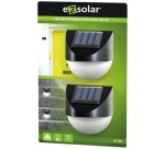 Applique murale - solaire - détecteur de mouvement  - IP44 - lot de 2 - noi