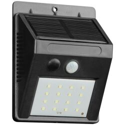 Applique murale - solaire - 270 lm - détecteur de mouvement - IP44 - noir