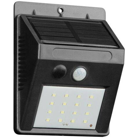 Applique murale - solaire - 270 lm - détecteur de mouvement - IP44 - noir