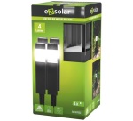 Borne solaire 8 lm lot de 4 noir