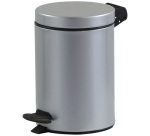 Poubelle de salle de bain 3 L - Cyjeu gris métal