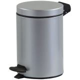 Poubelle de salle de bain 3 L - Cyjeu gris métal