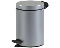 Poubelle de salle de bain 3 L - Cyjeu gris métal