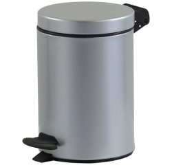 Poubelle de salle de bain 3 L - Cyjeu gris métal