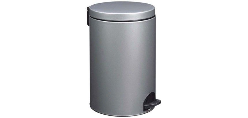 Poubelle à pédale - Sania 20 L gris métal