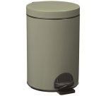 Poubelle à pédale 14 L Gris Vert - Élora