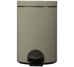 Poubelle à pédale 14 L Gris Vert - Élora