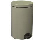 Poubelle à pédale 20 L Gris Vert - Élora