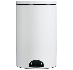 Poubelle à pédale 20 L Blanche - Élora