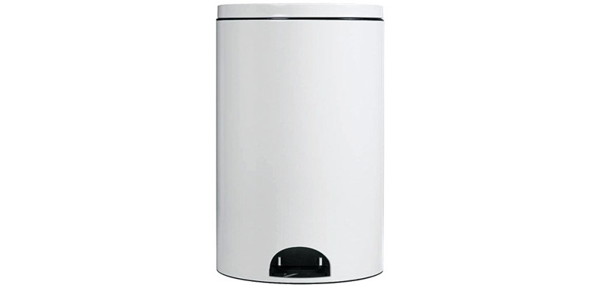 Poubelle à pédale 20 L Blanche - Élora
