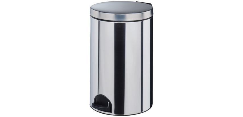 Poubelle à pédale 20 L Inox - Élora