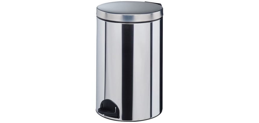 Poubelle à pédale 20 L Inox - Élora