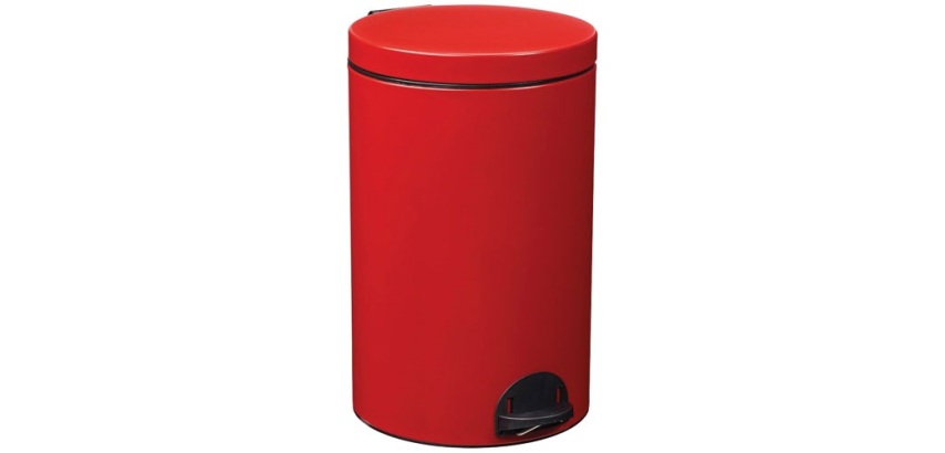 Poubelle à pédale 20 L Rouge Carmin - Élora