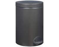 Poubelle à pédale 14 L Noir Basalte - Élora