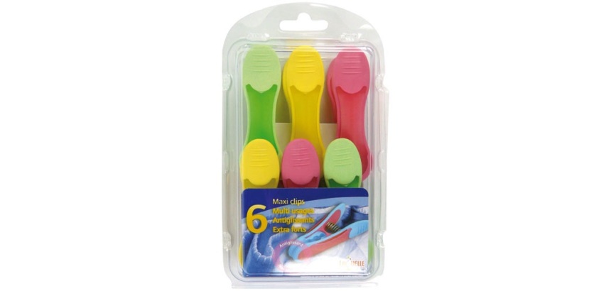 Pince linge Maxi x6 bimatière
