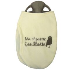 Bouillotte - forme galette - Ma cChouette Bouillotte - housse polaire
