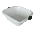 Cuvette - carrée - bimatière - 8 L - blanc