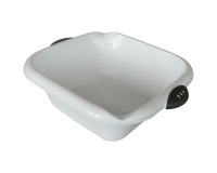 Cuvette - carrée - bimatière - 8 L - blanc