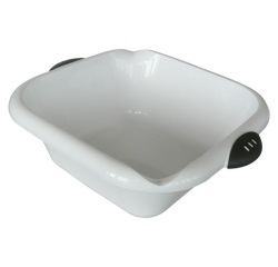 Cuvette - carrée - bimatière - 8 L - blanc