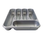Range couverts 5 cases coloris gris