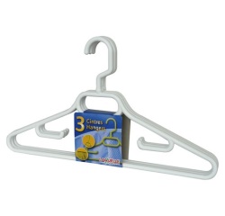 Cintre - plastique - crochet tournant - 43 cm - coloris assortis -lot de 3