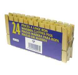 Pince à linge - bois - lot de 24