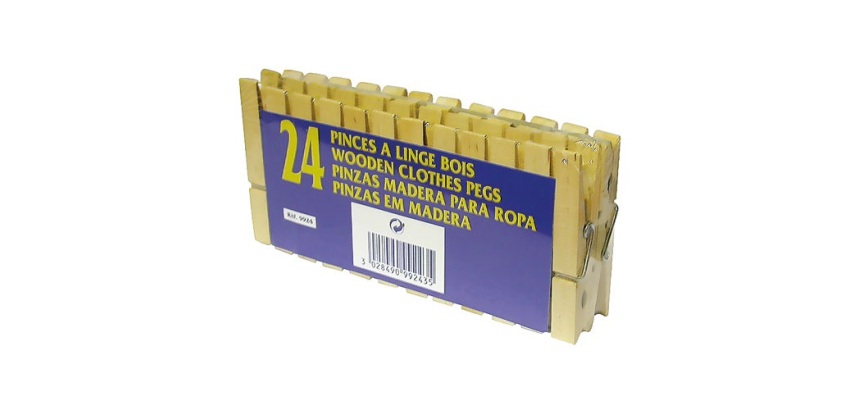 Pince à linge - bois - lot de 24
