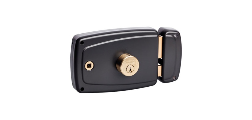 Serrure en applique horizontale - Série "PS" - à cylindre L : 45 mm - à fou