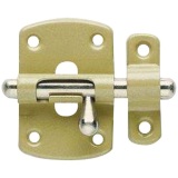 Targette à pêne rond - 27 mm - verni bronze