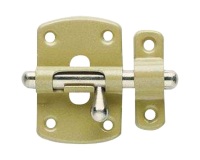 Targette à pêne rond - 27 mm - verni bronze