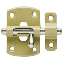Targette à pêne rond - 27 mm - verni bronze