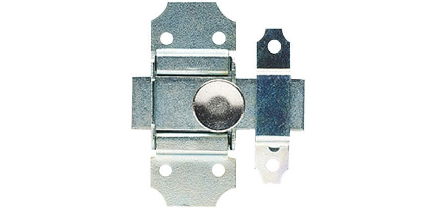 Targette à pêne plat - 40 mm - zingué