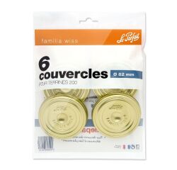 Lot 6 couvercles 82 mm pour terrines - Familia Wiss