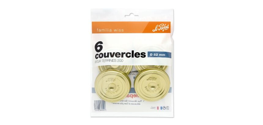 Lot 6 couvercles 82 mm pour terrines - Familia Wiss