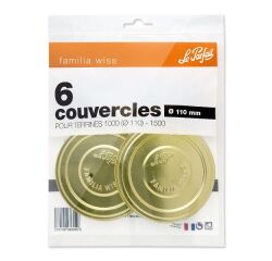Lot 6 couvercles 110 mm pour terrines - Familia Wiss
