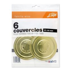 Lot 6 couvercles 110 mm pour terrines - Familia Wiss