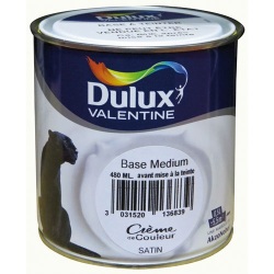 Peinture base à teinter crème de couleur satin - Acrylique - 0.5 L - base m